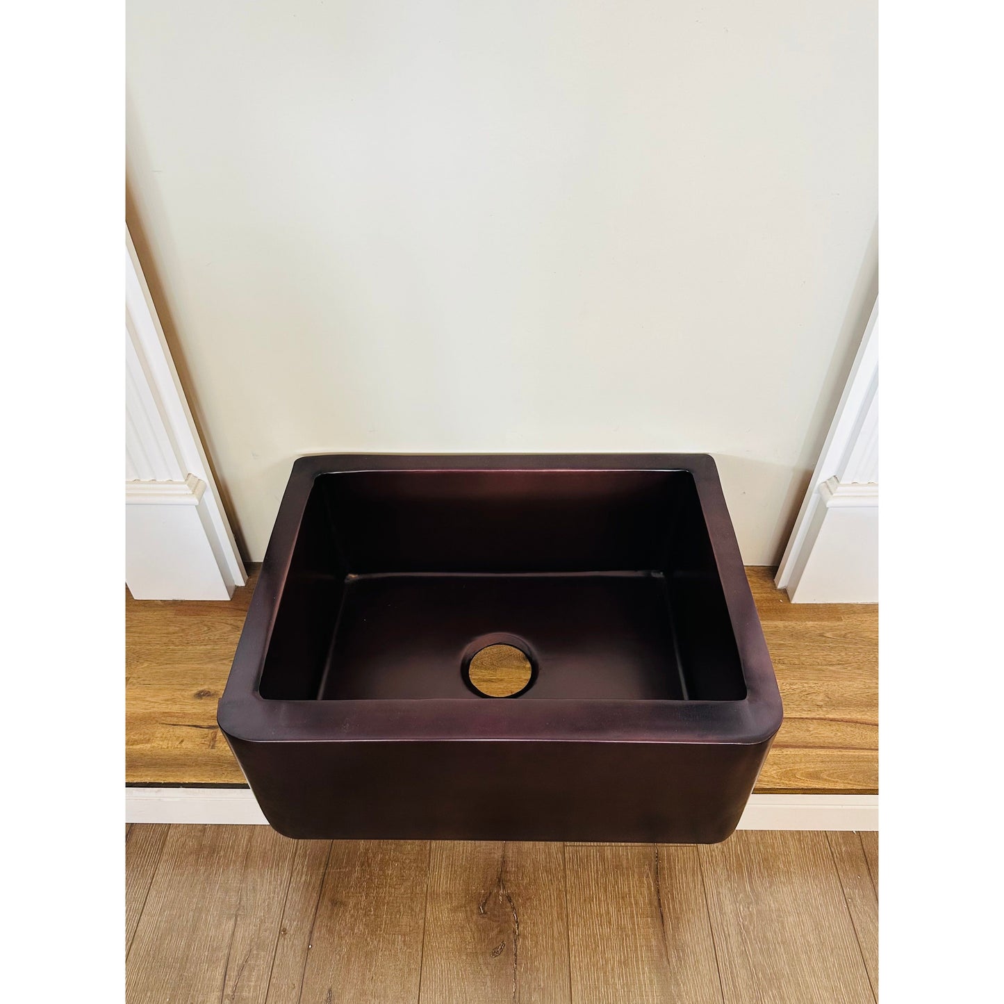 Dark Ancient Copper Farmhouse Sink Small