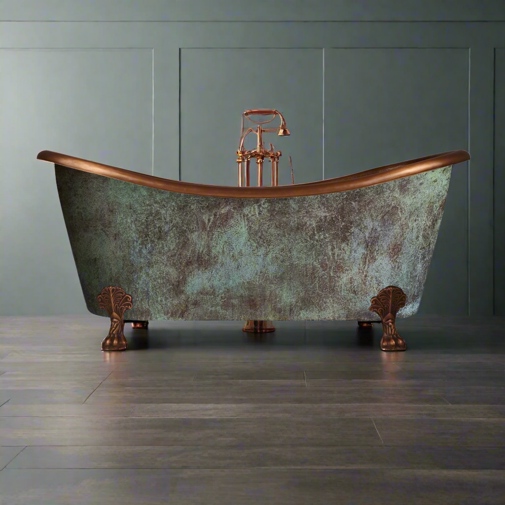 Verdigris Double Slipper Claw Bath