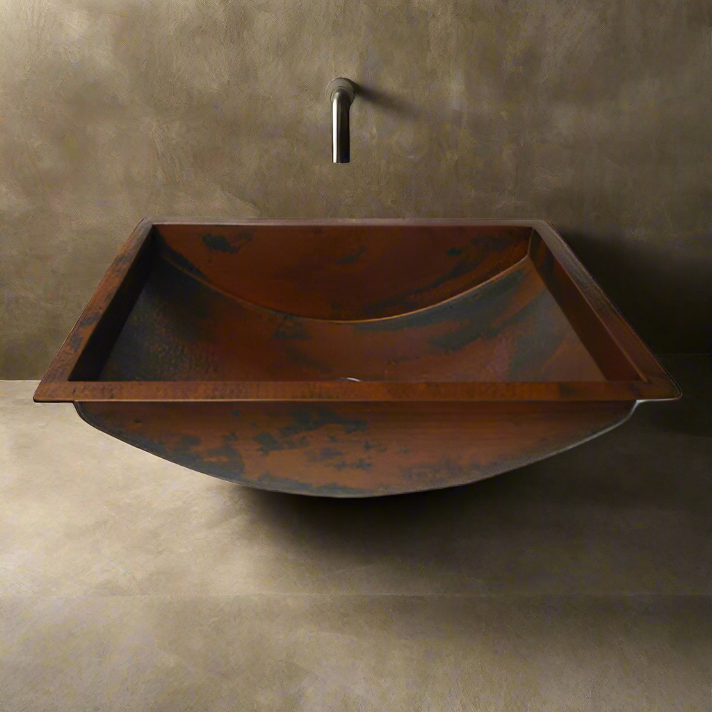 Copper Mexican Fire Rectangular Trough