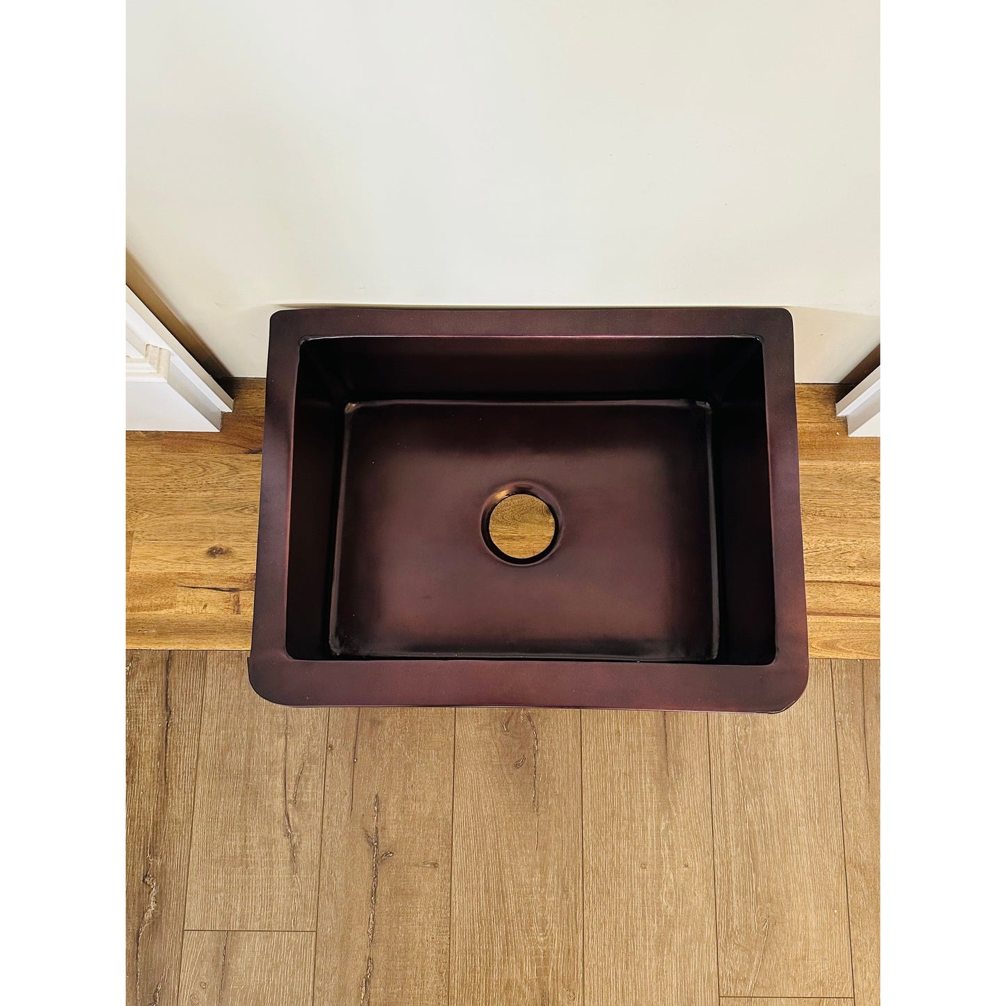 Dark Ancient Copper Farmhouse Sink Small