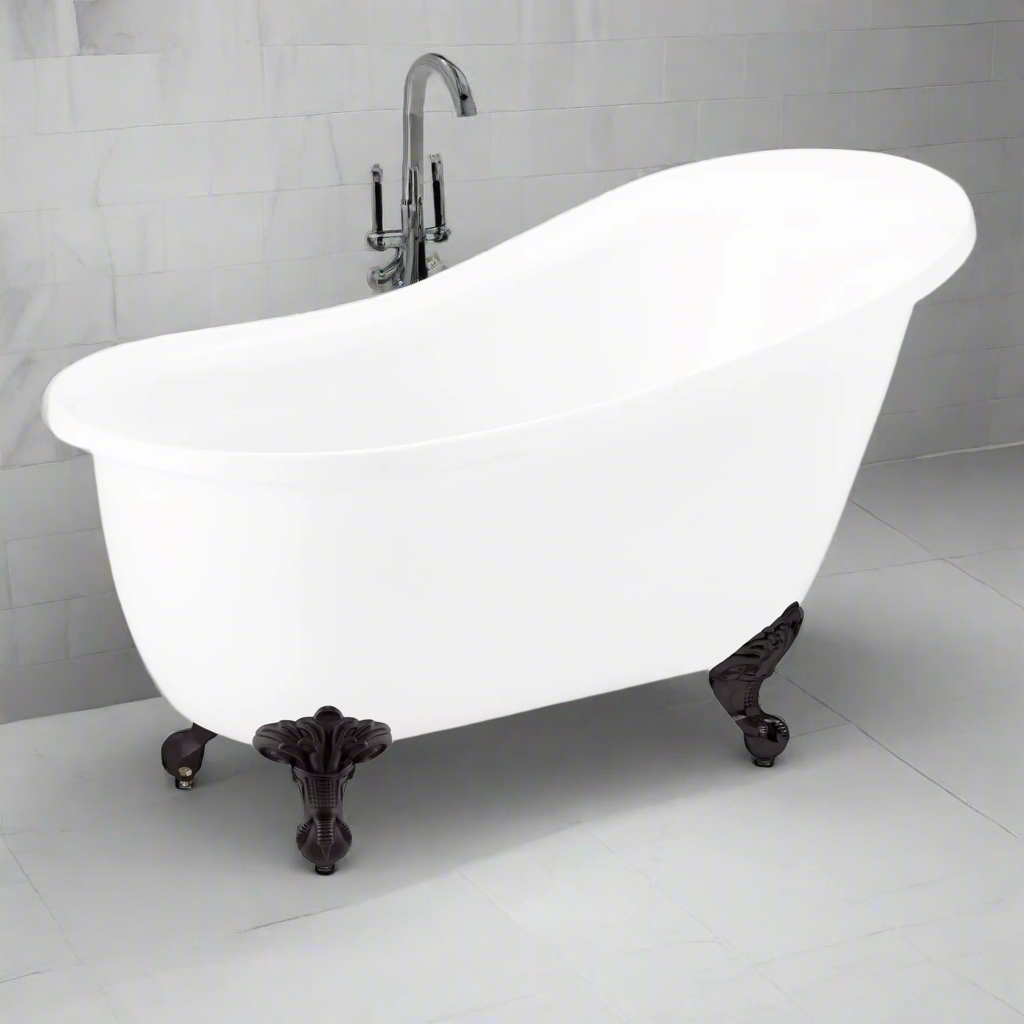 Osborne White Single Slipper Bath (Made From Solid Copper)