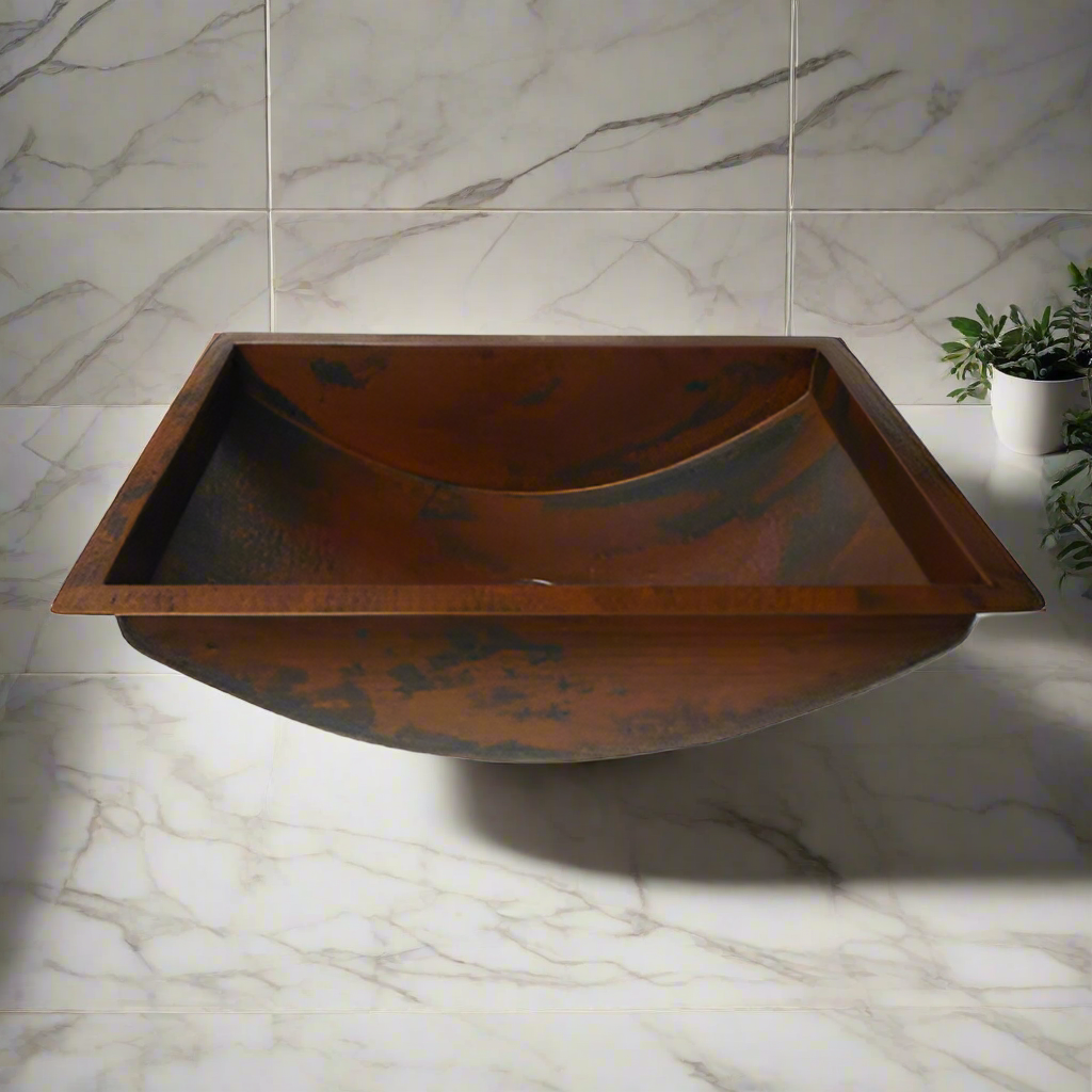 Copper Mexican Fire Rectangular Trough