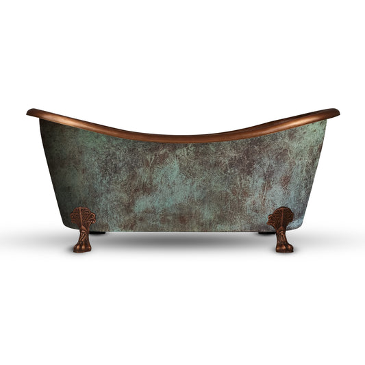 Verdigris Double Slipper Claw Bath