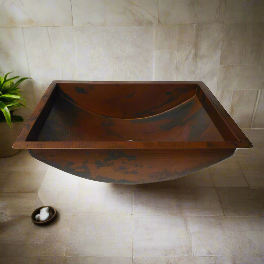 Copper Mexican Fire Rectangular Trough