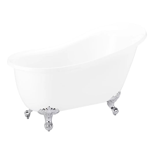 Wembley White Single Slipper Bath (Made From Solid Copper)