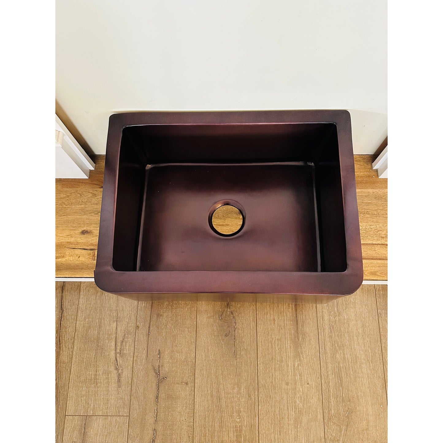 Dark Ancient Copper Farmhouse Sink Small