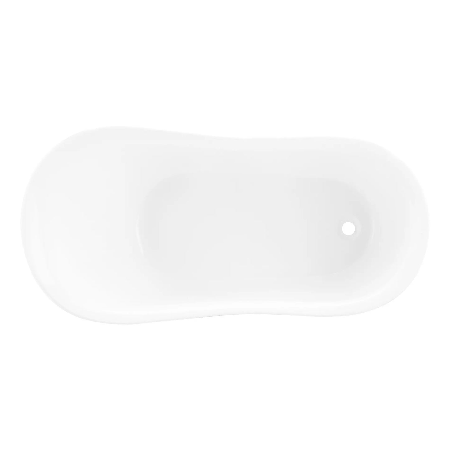 Piarra White Single Slipper Bath (Made From Solid Copper)