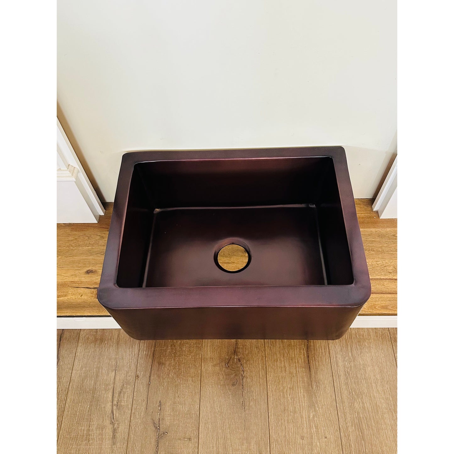 Dark Ancient Copper Farmhouse Sink Small