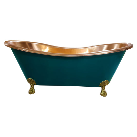 Butler Blue Clawfoot Bath (Made From Solid Copper)