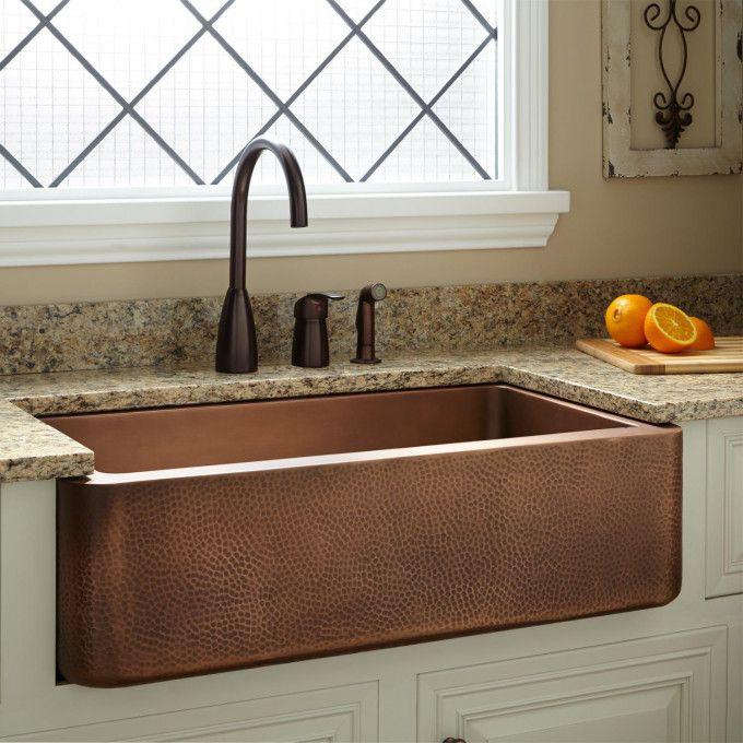 Copper Hammered Large Sink – Copper Baths